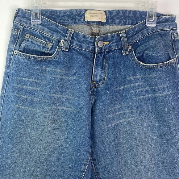 Abercrombie & Fitch Size 6 Boot cut Intentionally Distressed Jeans whiskering - Picture 3 of 10